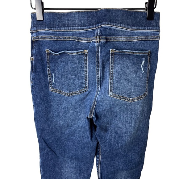 Spanx Distressed Ankle Skinny Jeans Medium Wash Size Small Style 20203R - Picture 6 of 12